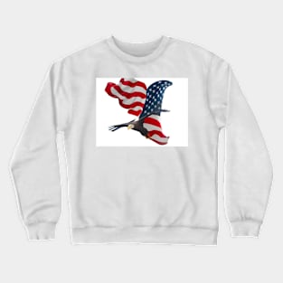 Flying American Eagle Flag Crewneck Sweatshirt